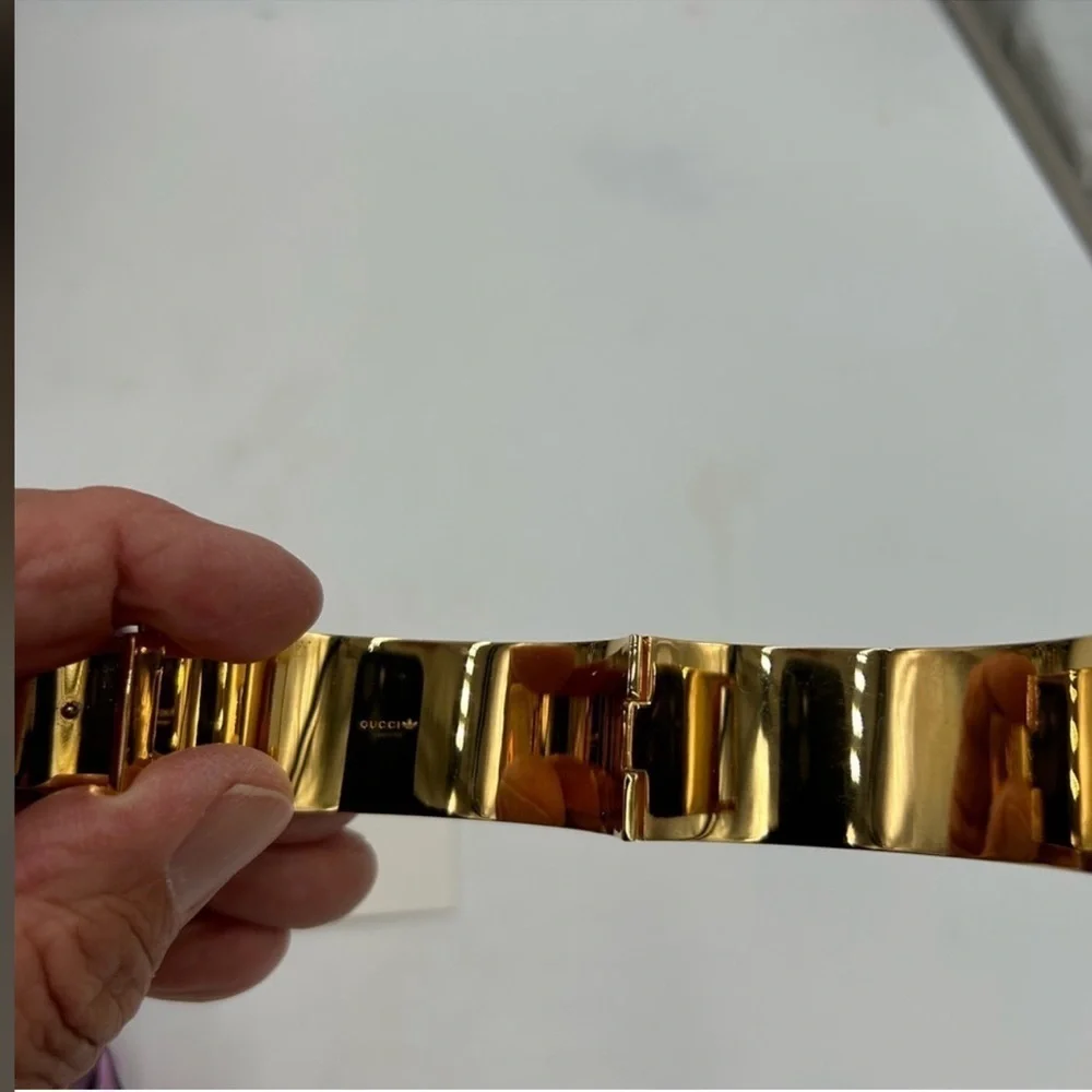 Women’s Gucci X Adidas gold cuff bracelet made in Italy - Picture 7 of 10